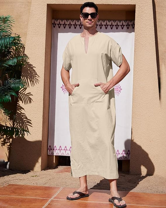 Ventryco Men’s Short Sleeve Kaftan Thobe