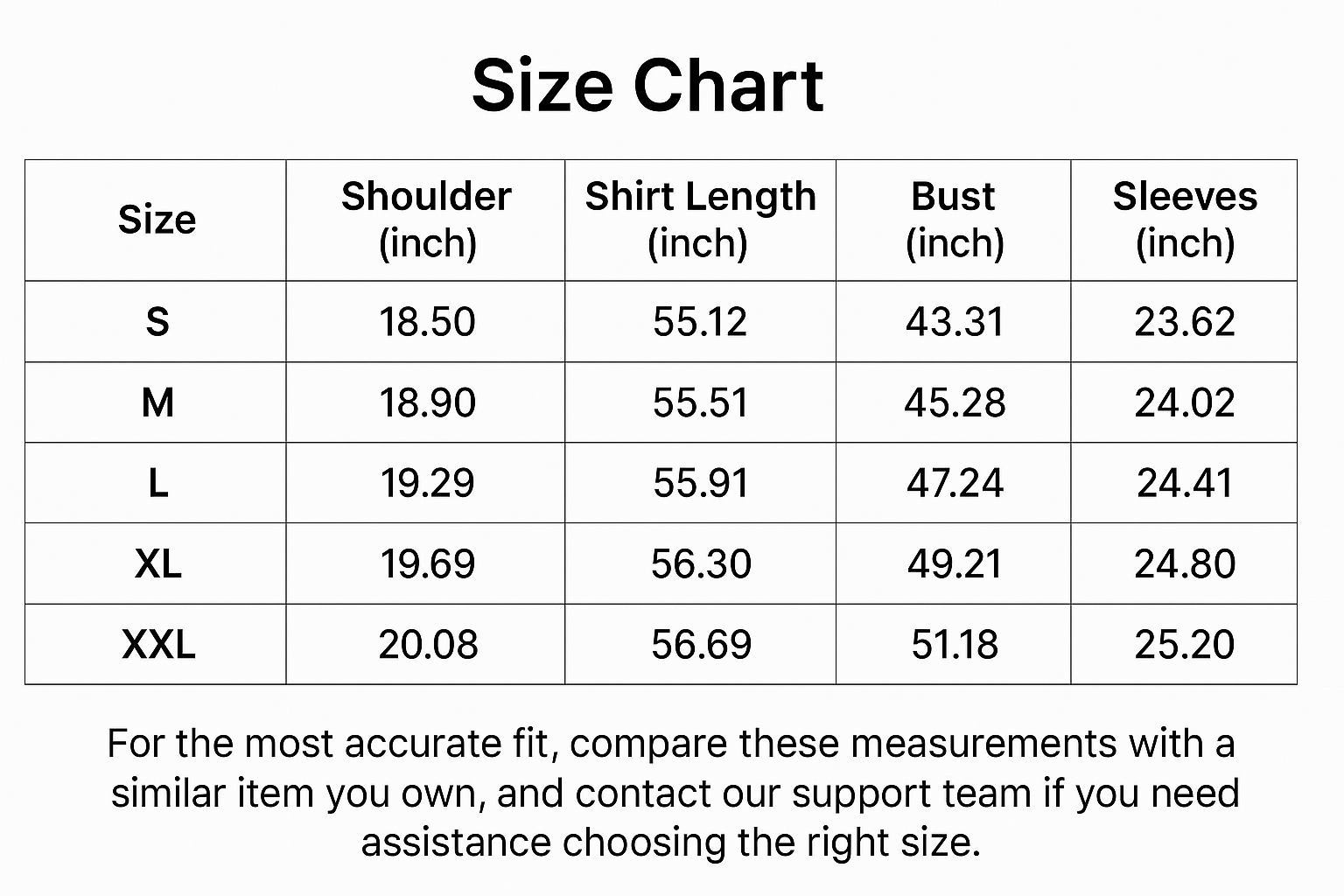 Size Guide